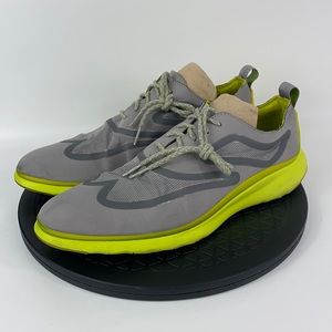 Cole Haan 3.Zerogrand Fuse Oxford Wingtip Gray/Neon C28402 Men's Size 8.5